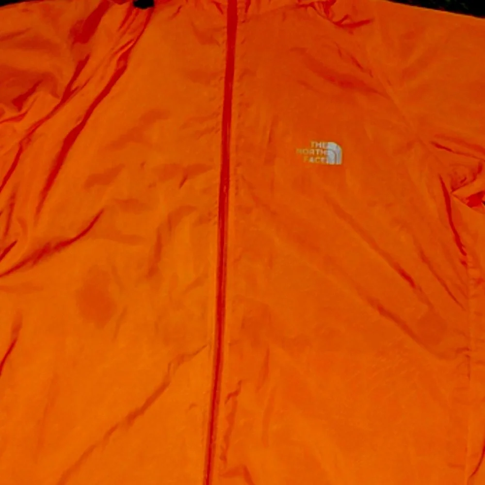 The North Face Orange Lightweight Nylon Windbreaker Packable Jacket Size XXL - Picture 3 of 15